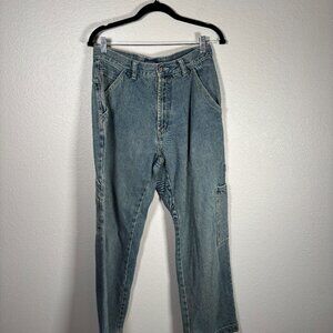 Sideout Vintage Denim High Rise Straight Leg Cargo Jeans Size 30x30